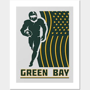 Green Bay Football Team Color Posters and Art